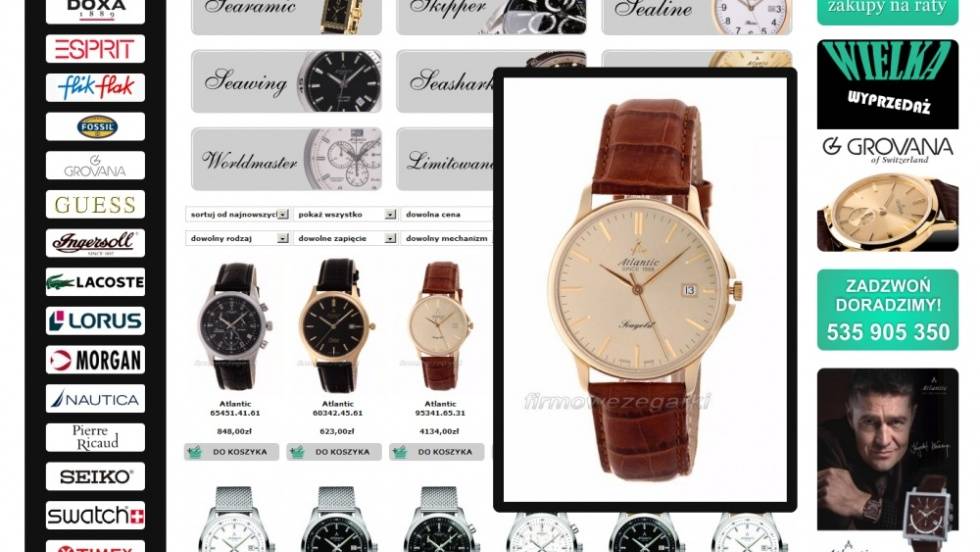 sklepy internetowe - podląg dla Profesjonalny sklep z zegarkami nr 4