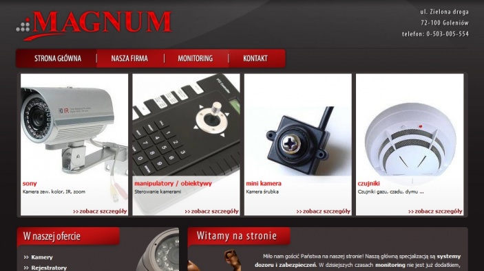 zrzut ekranu nr 1 dla realizacji Magnum - monitoring Szczecin