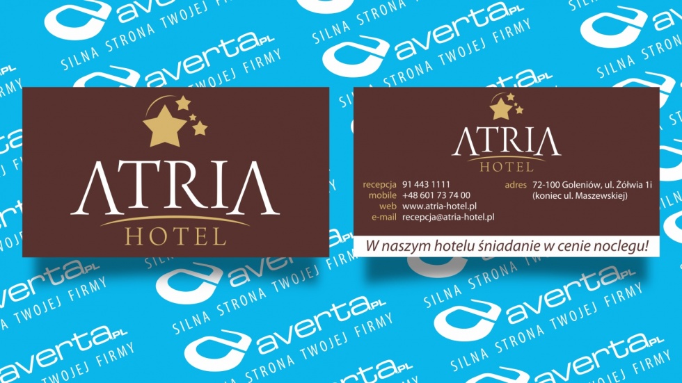 wizytówki - podląg dla Hotel i restauracja - Atria nr 1