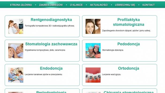zrzut ekranu nr 1 dla realizacji Dr Gajda - strona kliniki dentystycznej