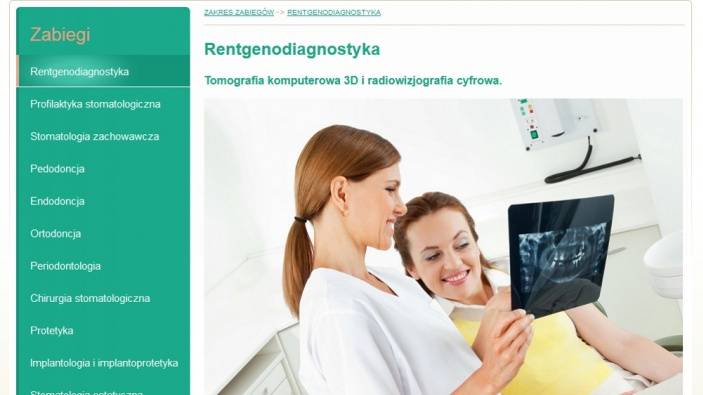 zrzut ekranu nr 4 dla realizacji Dr Gajda - strona kliniki dentystycznej