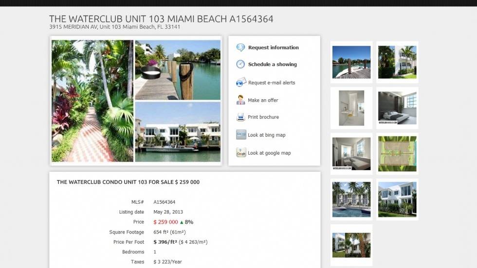 strony internetowe - podląg dla Miami Real Estate nr 1