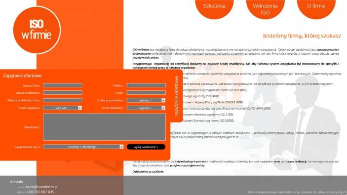 zrzut ekranu nr 0 dla realizacji ISO-W-FIRMIE