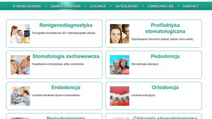 zrzut ekranu nr 3 dla realizacji Dr Gajda - strona kliniki dentystycznej