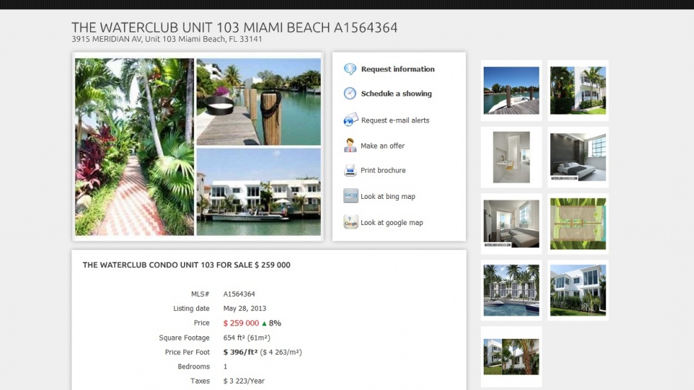 strony internetowe - podląg dla Miami Real Estate nr 6