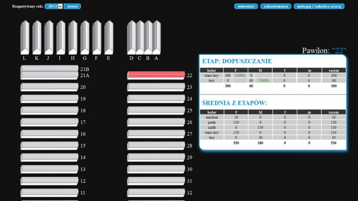 zrzut ekranu nr 0 dla realizacji Oprogramowanie statystyczne dla fermy norek